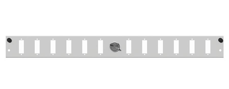 DaCe-Frontplatte 12xSC duplex, senkrecht, abschließbar für DaCe SSB1