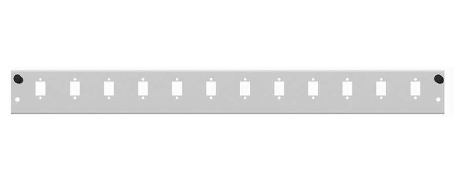 DaCe-Frontplatte 12xSC simplex, senkrecht für DaCe SSB1 und FSB1