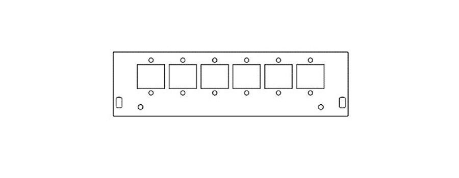 DaCe-Frontplatte 6xE2000 compact, 7TE